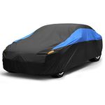 XicBoom Car Cover Waterproof All Weather,Outdoor Car Cover for Automobiles,Full Exterior Cover Windproof Outdoor car Cover UV/Snow/Hail/Dust Protection Fit Sedan-Length up to 180"