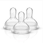 Medela Medium Flow Wide Base Nipple for 4-12 months (Pack of 3)