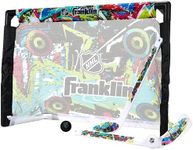 Franklin Sports NHL Kids Mini Hockey Set - Includes (1) Knee Hockey Goal, (2) Mini Sticks + (2) Foam Balls - Indoor Toy Youth Goal + Sticks Set - Graffiti