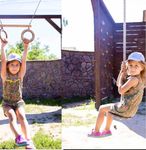 PSWOOD 2IN1 Swings Set: DISC Rope Swing + Trapeze BAR with Rings