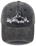 GzacDeope Camping Accessories Hats for Men Women, Mountain Trees Forest Decor Hat, Explore Outdoor Baseball Cap, Funny Hiking Gifts for Skier Hiker