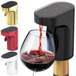 Redsack Electric Wine Decanter Aerator Dispenser Pourer Whiskey Adjustable Quantity Liquor Wine Pump Birthday Gift for Men Women Mom Dad Boss Brother Husband Funny Unique Gifts for Him (Black)