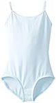 Clementine Girls' Big (7-16) Camisole Leotard Cami Tops Spaghetti Strap Ballerina Dancewear Costumes, Light Blue, 16