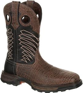 Durango Men's Maverick Waterproof Western Work Boot Steel Toe Brown 10.5 D