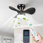 FIMEI 23.6'' Ceiling Fan with Lights, 6-Speed Reversible and Continuous Dimming, Remote Control and APP, Led Ceiling Fan Lights for Bedroom with Remote, Timer