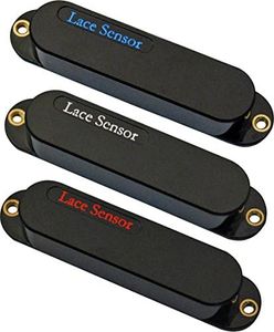 Lace Sensor Blue-Silver-Red 3-Pack S-S-S Pickup Set Black