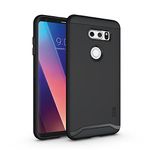 LG V30 Case, TUDIA Slim-Fit Heavy Duty [Merge] Military Grade Non-Slip Shock Absorption Extreme Protection/Rugged Dual Layer Skin Case for LG V30 (Matte Black)