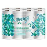 Amazon Brand - Presto! TAD Kitchen Roll, Extra Absorbent, 8 Rolls (1 Pack of 8), 51 Sheets per Roll, Wring and Reuse, FSC Certified