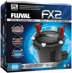 Fluval FX2 High Performance Canister Aquarium Filter - Multi-Stage Filtration, Built-in Powered Water Change System, and Basket-in-Basket Tray Design