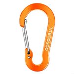 Carabiner Keychain,Aluminum D-ring Locking Carabine D-Shape Lock Snap Backpack Water Bottle Keychain Climbing Gear Accessories EDC Camping Tent Multi Function Tool Multiple Colors Gold 4 Pack