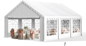 Sophia & William Tents for Parties Party Tent 16x20 ft, Outdoor Canopy Carpas para Fiestas Heavy Duty, Large Waterproof Patio Event Wedding Tent White with Sidewalls Walls for Backyard