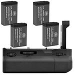 BM Premium Battery Grip Kit for Canon EOS RP Digital Camera - Includes Qty 4 LP-E17 Batteries + BG-C18 Battery Grip Replacement