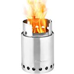 Solo Stove Titan - 2-4 Person Lightweight Wood Burning Stove - Compact Camp Stove Kit for Backpacking, Camping, Survival, Burns Twigs - No Batteries or Liquid Fuel Canisters Needed