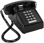 Home Intuition Classic Corded Phone for Hearing Impaired Telephone for Seniors with Extra Loud Ringer, Black