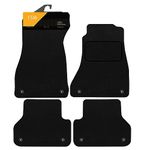 FSW - Tailored Mats - Fits AUDI A4 2016-Onwards - Black Carpet - Anti Slip Mat - Non Slip Car Floor Mat, Fitted With Clips & Granulated Backing - 4Pc Floor Mat