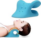 Foam Neck Stretcher for Neck Pain Relief, Neck & Shoulder Relaxer Cervical Traction Device Pillow for TMJ Pain Relief Muscle Relax Cervical Spine Alignment Acupressure Chiropractic Pillow