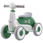 Baby Balance Bike for 1-3 Years Boys and Girls, First Ride Training Scooter,4 Wheels, Super Car Design, No Pedal Toddler Bike (Green)