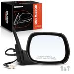 A-Premium Passenger Side Power Door Mirror - Compatible with Toyota Rav4 2001 2002 2003 2004 2005 - Heated Manual Folding Black Outside Rear View Mirror - Replace# 87940-42800