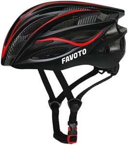 Favoto Bike Helmet Adult Bicycle Helmet Lightweight Breathable Cycling Helmets Mountain Road Bike Helmets Adjustable Dial Fit for Men Women,Red