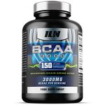 BCAA 3000mg - 2:1:1 BCAA Capsules - BCAAs (150 Capsules) - 3000mg BCAAs per Serving - BCAA Amino Acids - 30 Servings - Suitable for Vegans & Vegetarians (150 Count (Pack of 1))