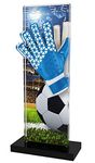 Trophy Monster Perspective Football Goalkeeper Award Free Engraved Plate | Bulk Trophies Deal | for Clubs & Leagues | Made from Printed Acrylic (3 sizes) (220mm)