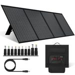 Panana 200W Foldable Solar Panel 18V Portable Solar Cell Solar Charger with 10-in-1 DC Connectors USB/Type-C/DC Port for Outdoor Power Station RV Camping Off Grid Backyard Use