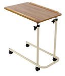 DAYS Overbed Table with Wheels, Laptop Desk with Wheels, Fully Adjustable Height and Angle, Laminated Top, Flat Packed Version, Height Adjustment 61 cm - 91 cm