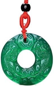 Fairchild Gemworks Jade pendant jade necklace earrings are suitable as birthday gifts for your girlfriend, mother or wife. They symbolize good luck. (GREEN)
