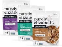 Purely Elizabeth Keto Granola Best Sellers Variety Pack, Made with Nuts and Seeds, Grain-Free, Gluten-Free, Non-GMO (3ct, 8oz Bags)