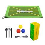 Golf Training mat for Swing Detection Batting, Golf Training aid Swing mat, Golf Daddy, Golf Hitting mat Indoor Golf Posture Practice (B)