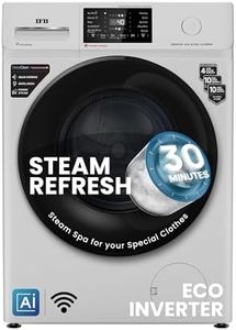 IFB 8 Kg 5 Star, DeepClean® Technology, AI Powered, WiFi, Fully Automatic Front Load Washing Machine (SENATOR GXN 8012 CMS, PowerSteam®, 9 Swirl, Steam Refresh, Inbuilt Heater, Eco Inverter, Grey)