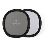 FOTGA 12" 18% Grey/White Balance Card Two Sides Double Face Focus Board for Photograph