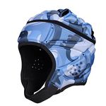 DGYAO Rugby Headguard, Scrum Cap Men Boys Protective Headgear, Padded Gear Helmet For Head Protection (Blue, Adult)