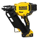 Dewalt DCN930P2 18 Volt Cordless Nailer (90 mm) (for Standard Paper and Wired D-Head Nails, Magazine Angle 30°-34°, 2X 18 Volt / 5 Ah Li-Ion Batteries and Charger, Transport Case)
