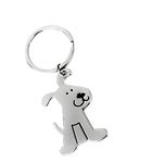 Excite Store Cute Dog Keychain for Doggy Lover Gift Key Ring for Men Women Boys Girls Bike Car (Silver)