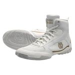 Hayabusa Mayweather Champ Boxing Shoes for Men & Women - White/Gold, 10