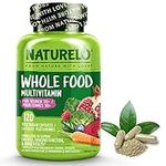 NATURELO Whole Food Multivitamin for Women 50+ (Iron Free) - Natural Vitamins, Minerals, Raw Organic Extracts - Best for Post Menopausal Women Over 50 - Vegan - No GMO - 120 Capsules