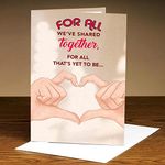 Giftcart Romantic Anniversary Card for Husband Wife Boyfriend Girlfriend, Valentine's Day Card for Him Her (You Mean the World)