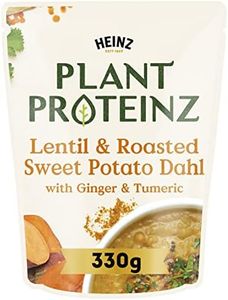 Heinz Plant Proteinz Lentil and Roasted Sweet Potato Dahl with Ginger and Tumeric Soup Lentil and Sweet Potato Dahl Vegetarian Pouch Soup 330g