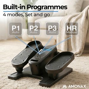Amonax Electric Pedal Exerciser – Under Desk Elliptical Bike for Home Cardio, Mini Cycle Trainer for Elderly