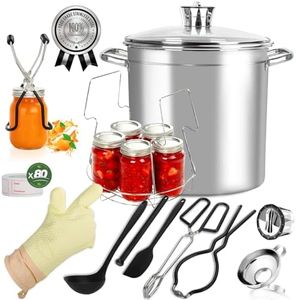 GraceKit Canning Pot Canning Supplies Starter kit,21.5 QT Pots Stainless Steel Canning Tool Kit,12 Piece Beginners Tools Set Water Bath Canner with Rack