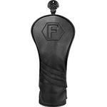 Golf Club Head covers Fairway Wood FW with Interchangeable Number Tag 3457X Black PU Leather Elastic Closure