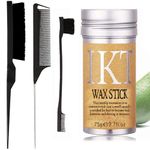 Fusang Hair Wax Stick Set,Slick Stick for Hair,Non-greasy Styling Hair Pomade Wax Stick Smooth Long Lasting Hair Stick Wax for Fly Away & Edge Frizz Hair,Easy to Use