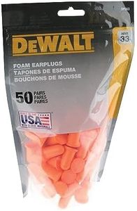 DEWALT DPG63 Orange Bell NRR33 Foam Earplugs - Uncorded - 50 Pair Resealable Bag