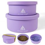 AVERYDAY 2-in-1 Travel Dog Bowls with Lid, 50 oz Portable Pet Bowls for Food and Water, Leakproof Travel Dog Food and Water Bowl for Outdoor, Camping, BPA-Free Travel Dog Food Bowls, Dishwasher Safe