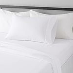 AmazonBasics Light-Weight Microfiber Sheet Set - Twin, Bright White