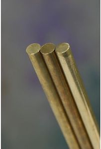 K&S K & S Precision Metals 1160 Round Solid Brass Rod, 1/16" OD x 36" Length, 5 pc/pk, Made in USA