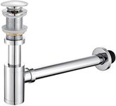 Kkd® Stainless Steel Bottle Trap with Built-in Anti Foul Pipe for Washbasins with 5 Inches Pop-Up Waste Coupling, Chrome Polish Finish, Durable Pipe Fittings & Accessories