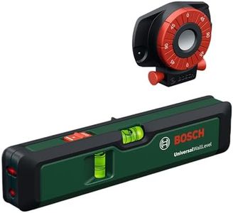 Bosch Laser Spirit Level UniversalWallLevel (3-in-1 Tool: Spirit Level, Laser line for Easy Alignment on Walls up to 5 m, Laser Point for Height Transfer up to 20 m, in Ecommerce Box)