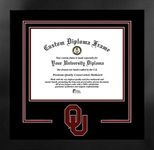 Campus Images NCAA Oklahoma Sooners Unisex Spirit Diploma Manhattan Black Frame with Bonus Lithograph, Black, One Size